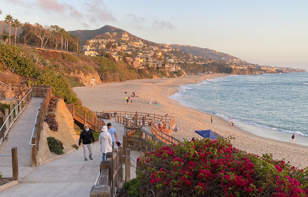 The beach at the Montage in Laguna Beach